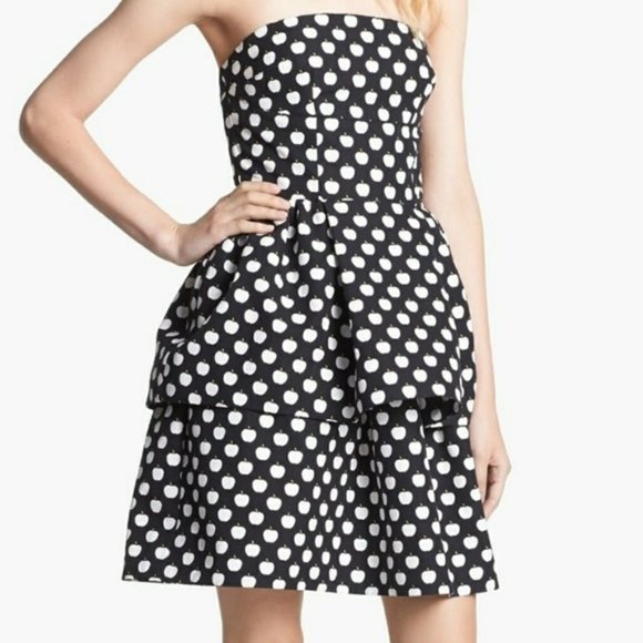 kate spade Dresses & Skirts - Kate Spade Apple Strapless Peplum Tiered Dress